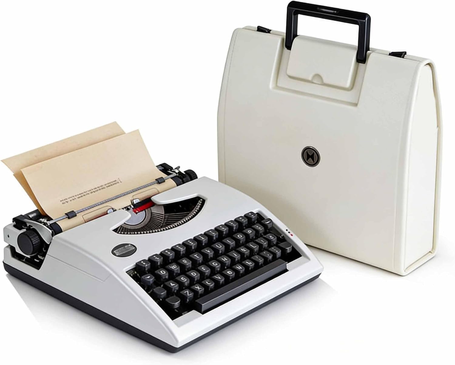 Vintage Manual Typewriter, Portable Classic Writing Machine for Writers & Collectors - Functional Retro Desk Decor with Aged Look