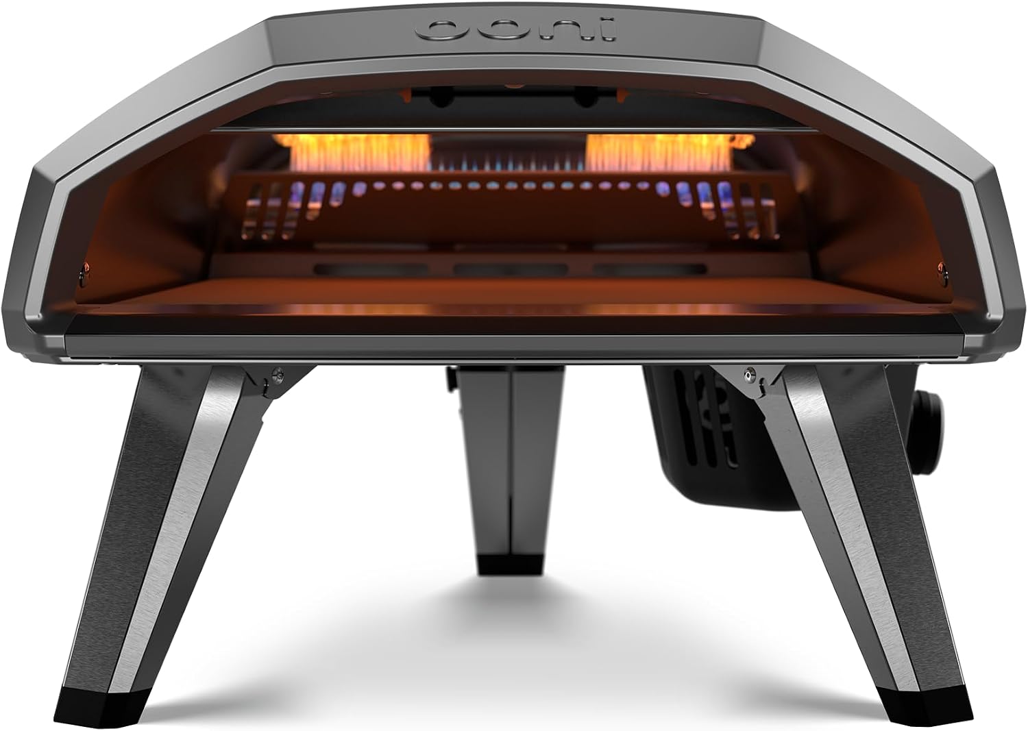 Ooni Koda 2 Propane Gas Pizza Oven – 14" Gas Powered Outdoor Oven with 28 mBar Regulator and Gas Hose, Gas Powered Portable Pizza Oven - Foundry Black