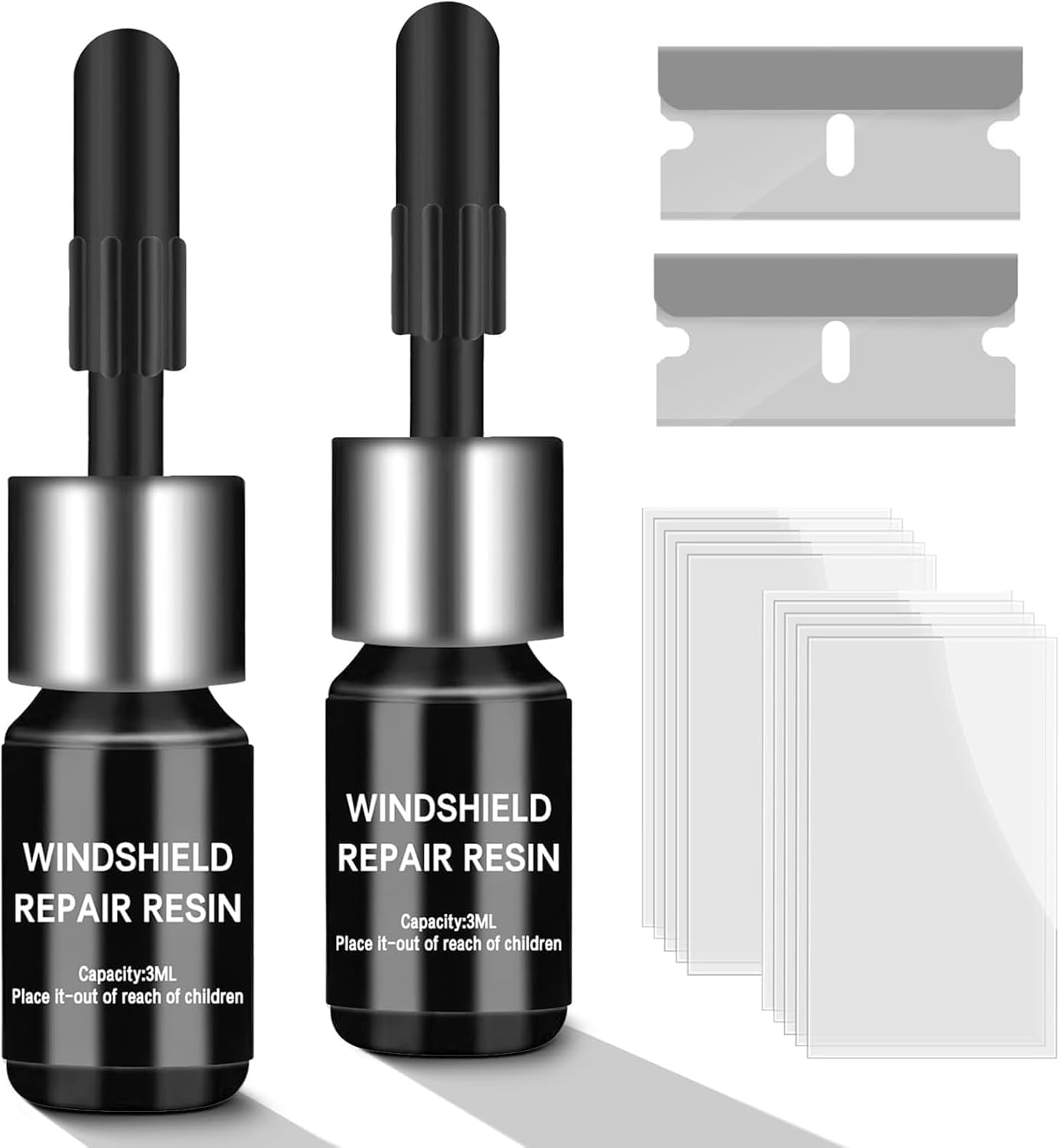 SuWeei Windscreen Repair kit, Windshield Chip Repair Kit, DIY Glass Cracked Repair Kits, Long-Lasting Automotive Glass Nano Repair Fluid, All Crack Types