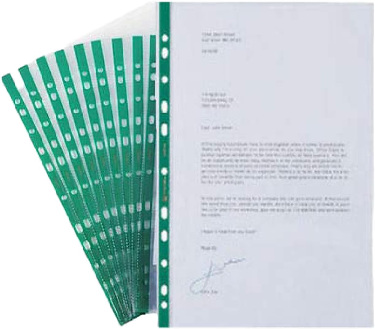 2 UR DOOR Heavy Duty A4 Punched Pockets - Durable Clear Sleeves, 90 Micron Poly Pockets, Acid-Free folders, Wallets, Ring Binders - Reinforced Filing Portfolio - Ideal for Documents, Pack of 100