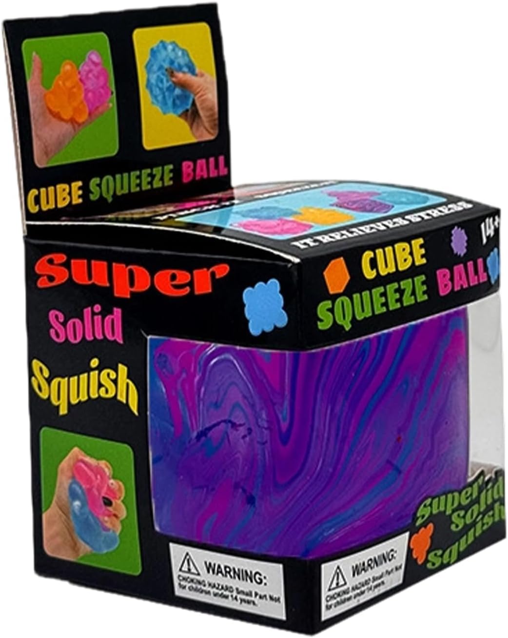 Squishy Stress Cube for Adults,Squishy Slow Rising Fidget Cube Sensory for Anxiety Stress Relief High Density Ice Squeeze Ball Cubes Purple (Purple)