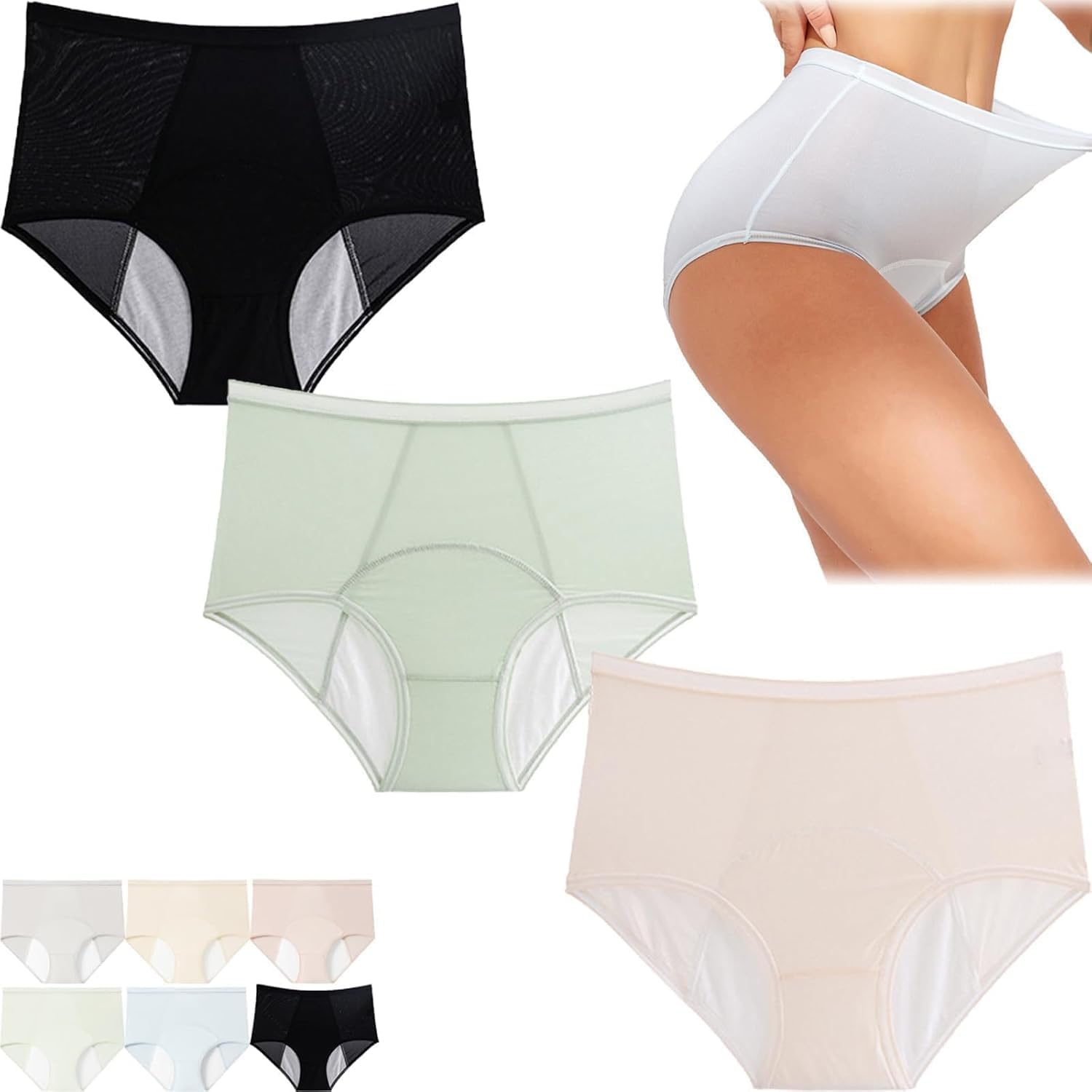 PETSBURG Everd-ries Leakproof Underwear for Women Over 60s with Incontinence,High Waisted Leakproof Period Pants, Eternal-dries Leak Proof Underwear