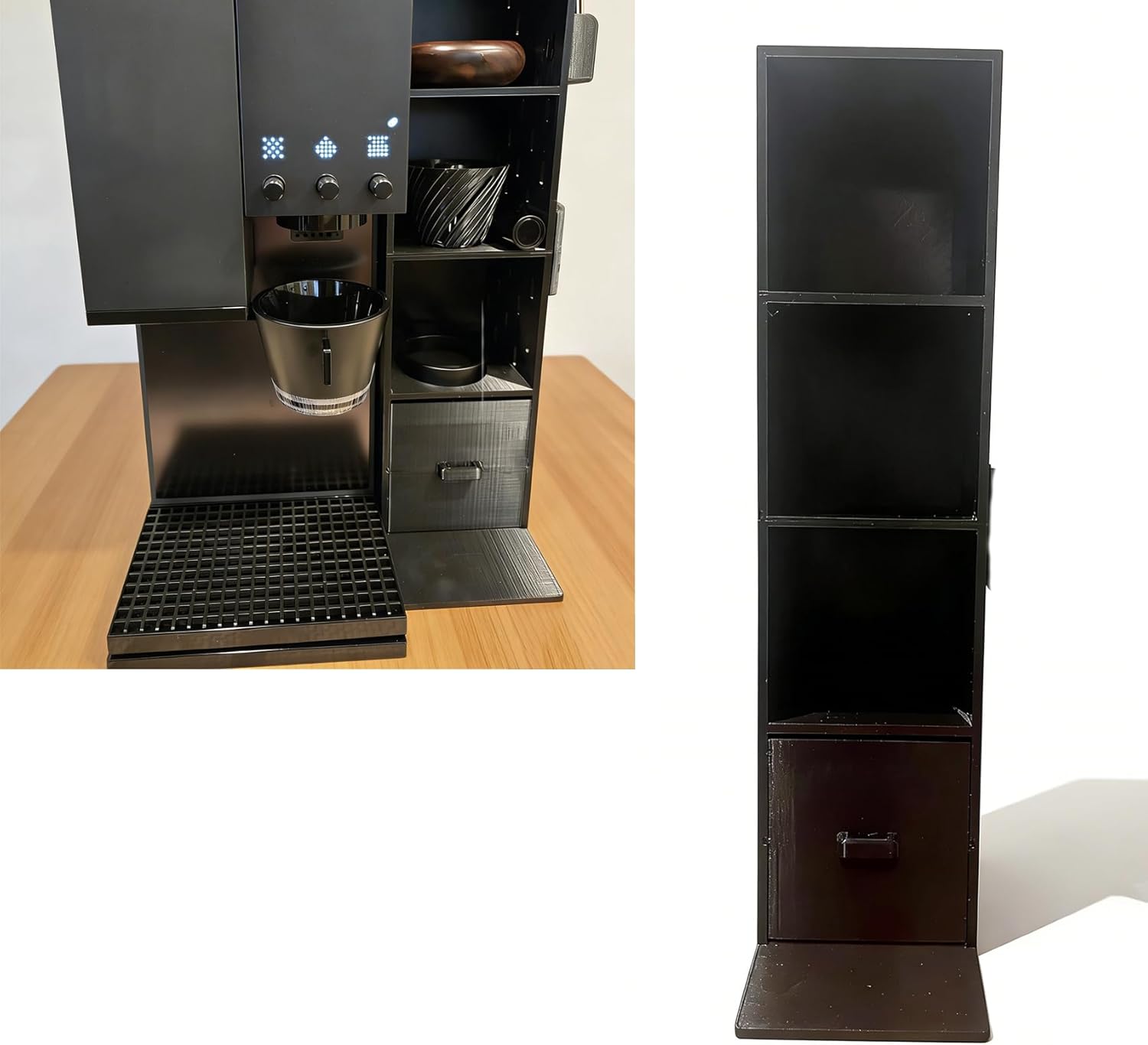 Coffee Drawer and Shelf Organizing Stand Compatible with XBloom Studio, Suitable Countertop Coffee Accessory Storage, Saving Space