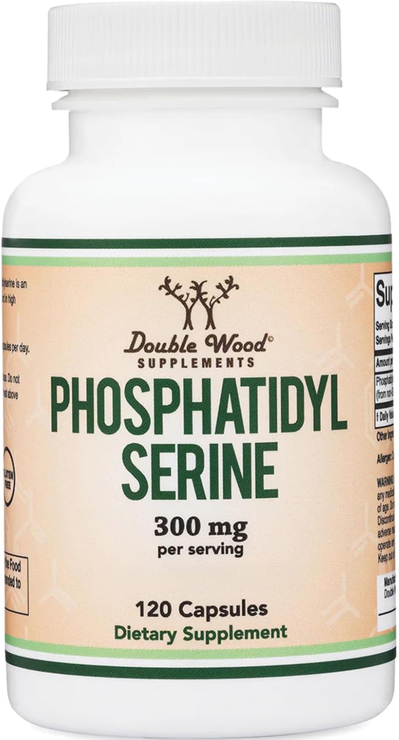 Phosphatidylserine 300mg, Memory, Focus + Cortisol Support, 120 Capsules
