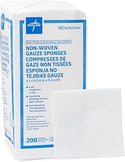 Medline - NON25444 Avant Gauze, Non-Woven and Non-Sterile Sponges, 4 X 4 Inch, 200 Count