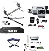 Blue Ox Alpha 2 Tow Bar & Baseplate Combo with EZ Light Wiring Harness Kit & Patriot Brake System fits 2007 2018 Jeep Wrangler JK Decal | BX1126 BX7380 BX88206 BX8875 BX88285 BRK2022