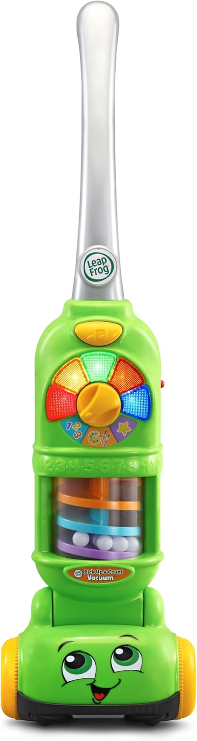LeapFrog Pick Up & Count Vacuum, Role Play Toy with Lights, Colours & Counting, Pick Up Counters in Three modes of play, Learning Toy for Children Age 2+, Gift