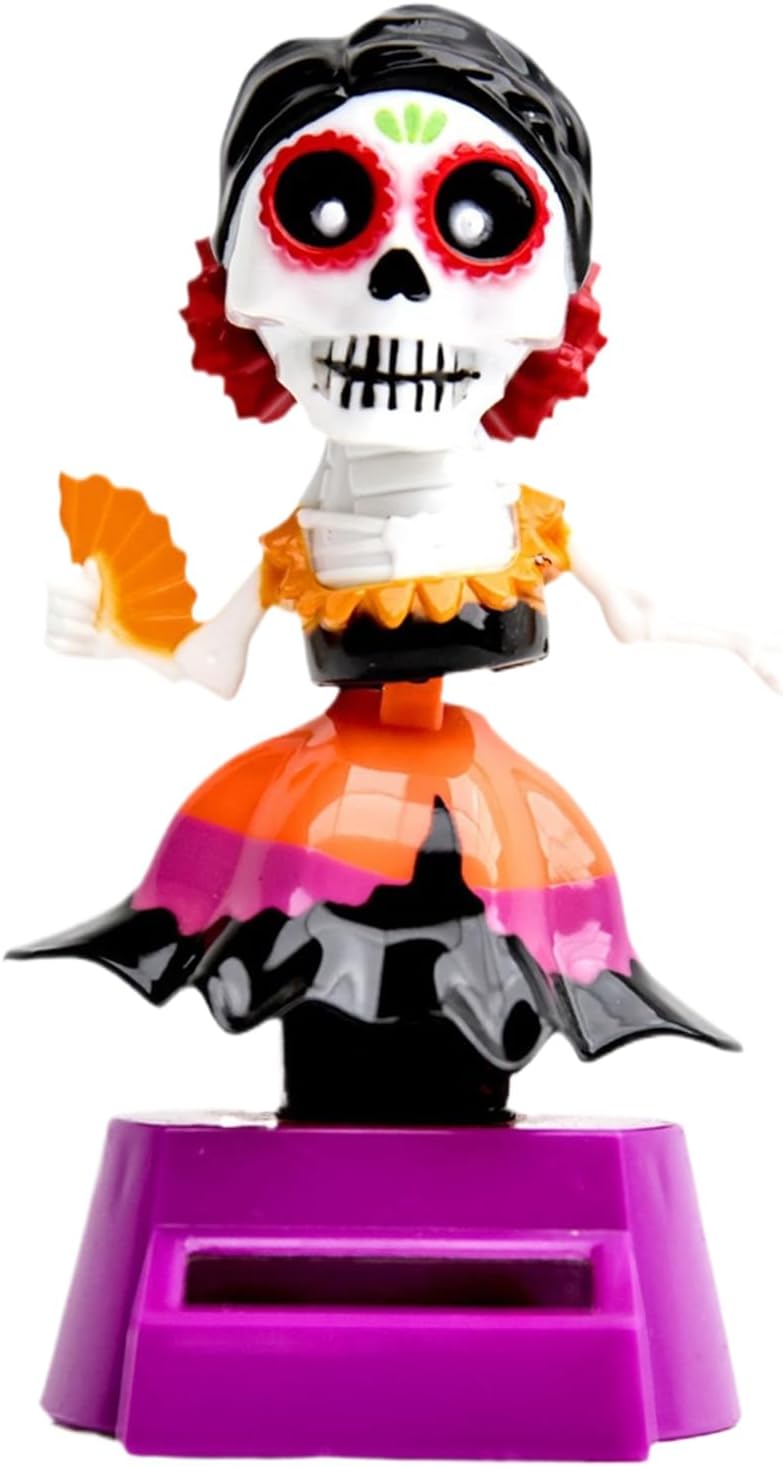boobble headss - Horror Movie boobble head | Solar Skull Figurine | Solar Skull bobble-head | Dancing Skeleton Dashboard Toy, Fun Desktop Figurine For Adults, Friends, Coworkers, And Gift Lovers