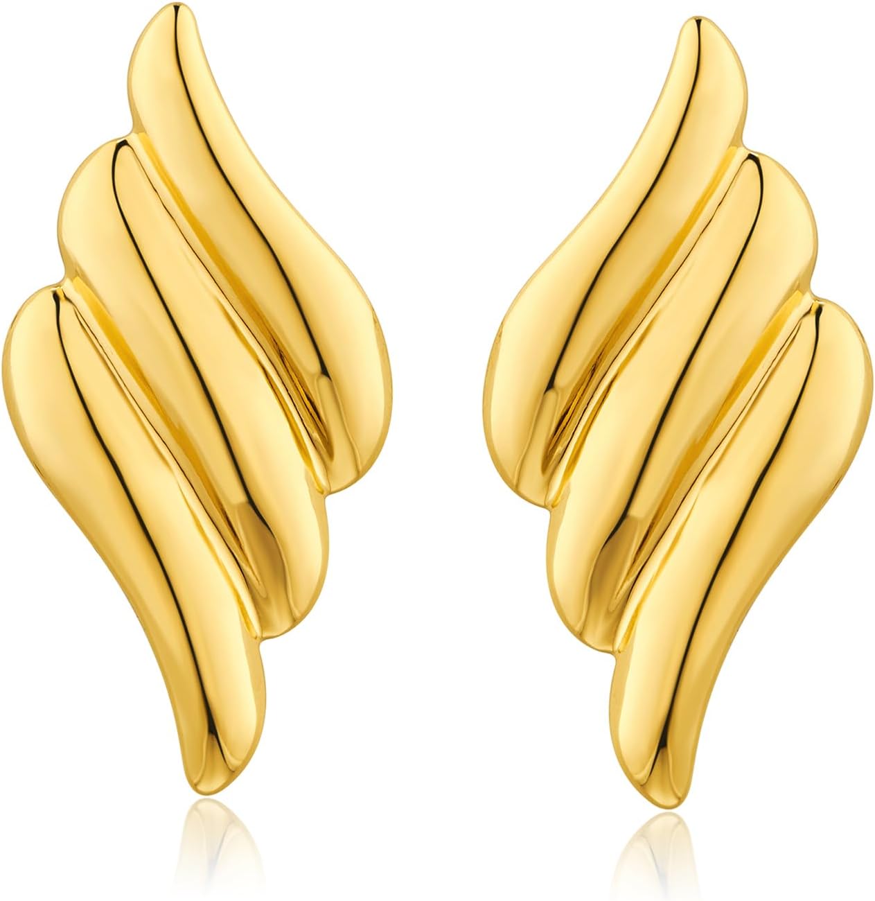 Large Statement Chunky Stud Earrings for Women Trendy Vintage Large Geometric Earrings Jewelry