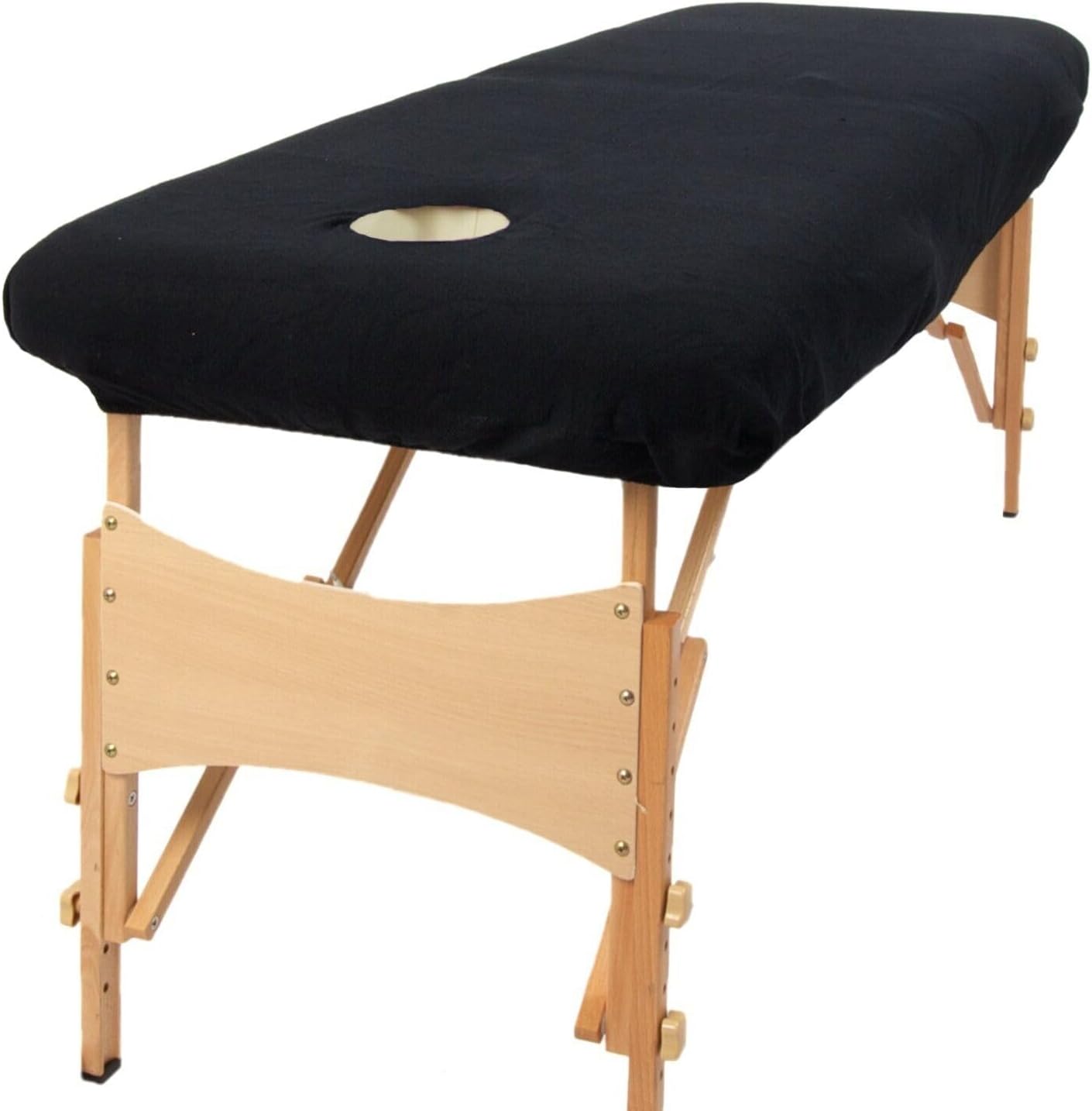 aztex Head Gear Massage Couch Cover With Face Hole - Black