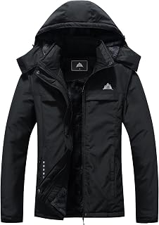 MOERDENG Women's Ski Jacket Warm Winter Coat Hooded Snowboarding Jackets Waterproof Mountain Windbreaker for Hiking Traval