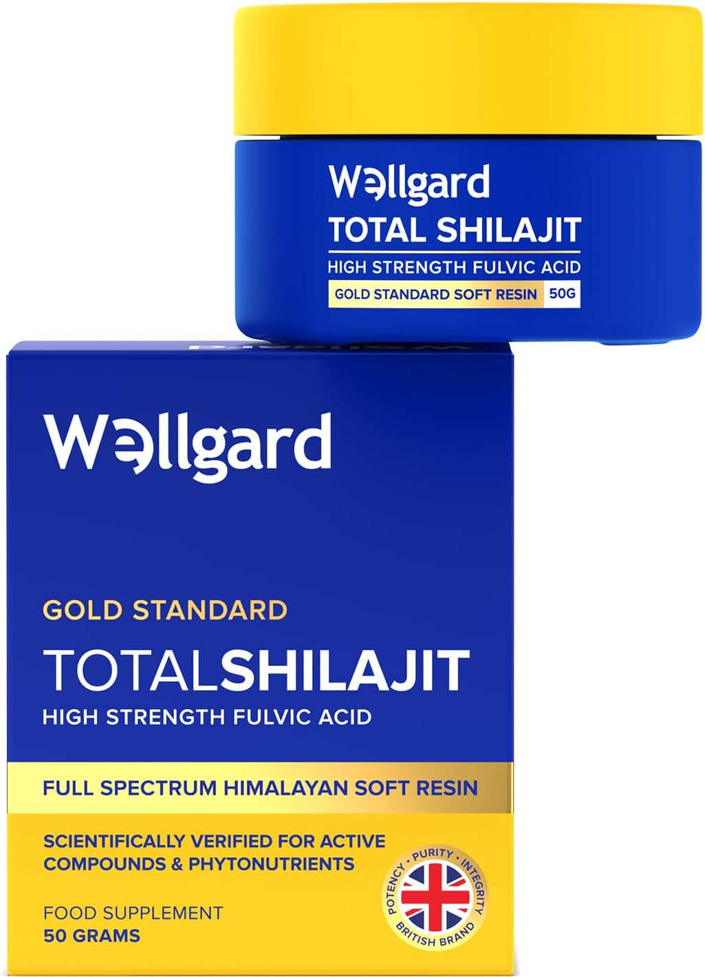 Wellgard Total Shilajit 50g - Scientifically Verified High Strength Fulvic Acid Soft Resin Himalayan Shilajit