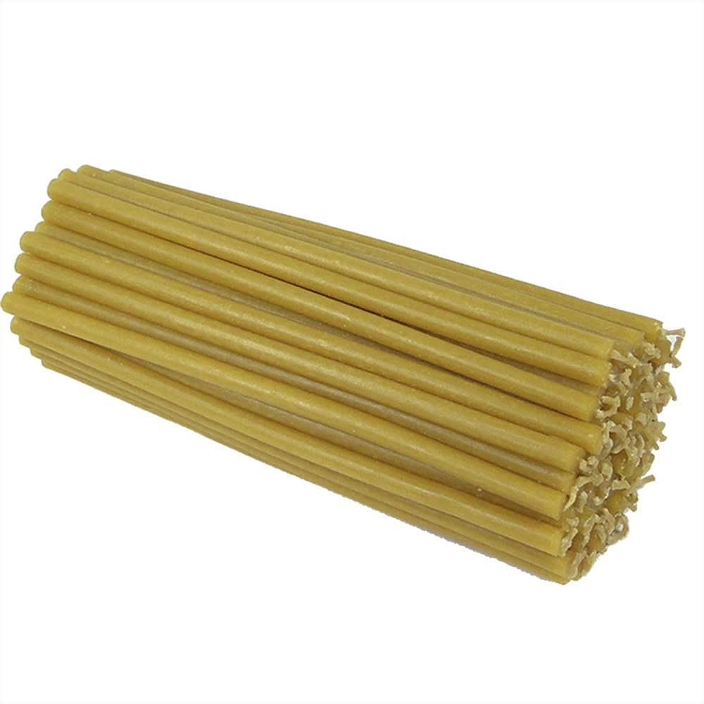 NKlaus 244g (Approx. 50 pcs.) Quality Candles Beeswax soot drip-Free House Church Ritual Candles L: 18cm 36262