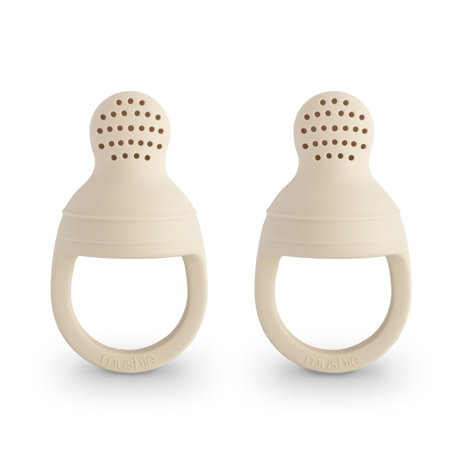 mushie Silicone Baby Fresh Fruit & Food Feeder Pacifier | 6 Months+ (Shifting Sand)