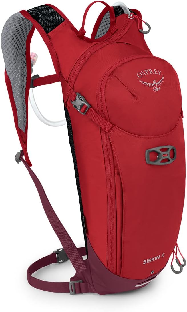 Osprey Siskin 8L Men's Biking Backpack with Hydraulics Reservoir, Ultimate Red
