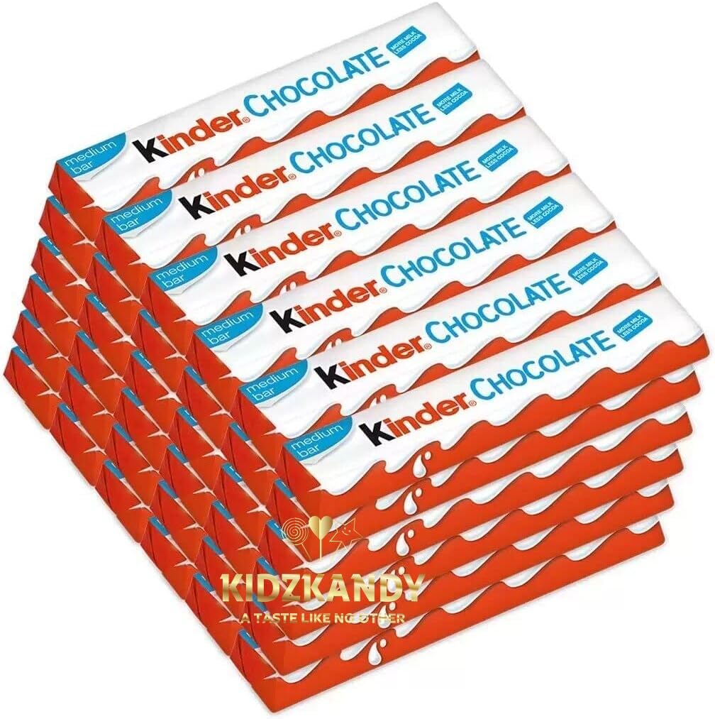 Chocolate Medium Bars, Bulk Chocolate Gift Box, Fine Milk Chocolate Bar with a Milky Filling, 24 x 21 g Bar Chocolate Kids Chocolate Bar