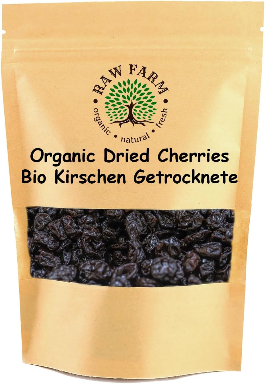 500 g Organic Dried Pitted Sweet Cherries – 100% Natural & Additive-Free | No Added Sugar or Sweeteners | Soft, Juicy & Flavourful by Raw Farm (500 g)