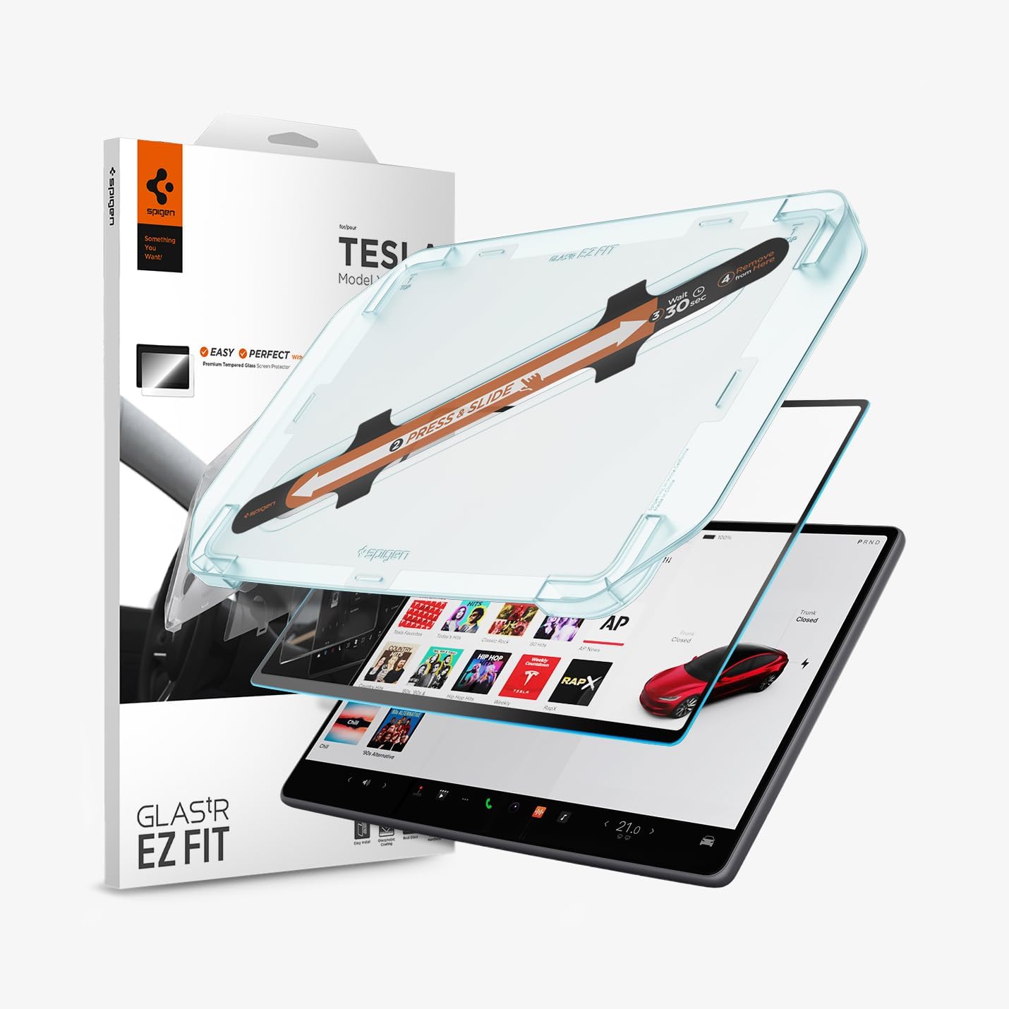 Spigen EZ Fit Anti-Glare Screen Protector for 15.4" Tesla Model 3 2026-2024
