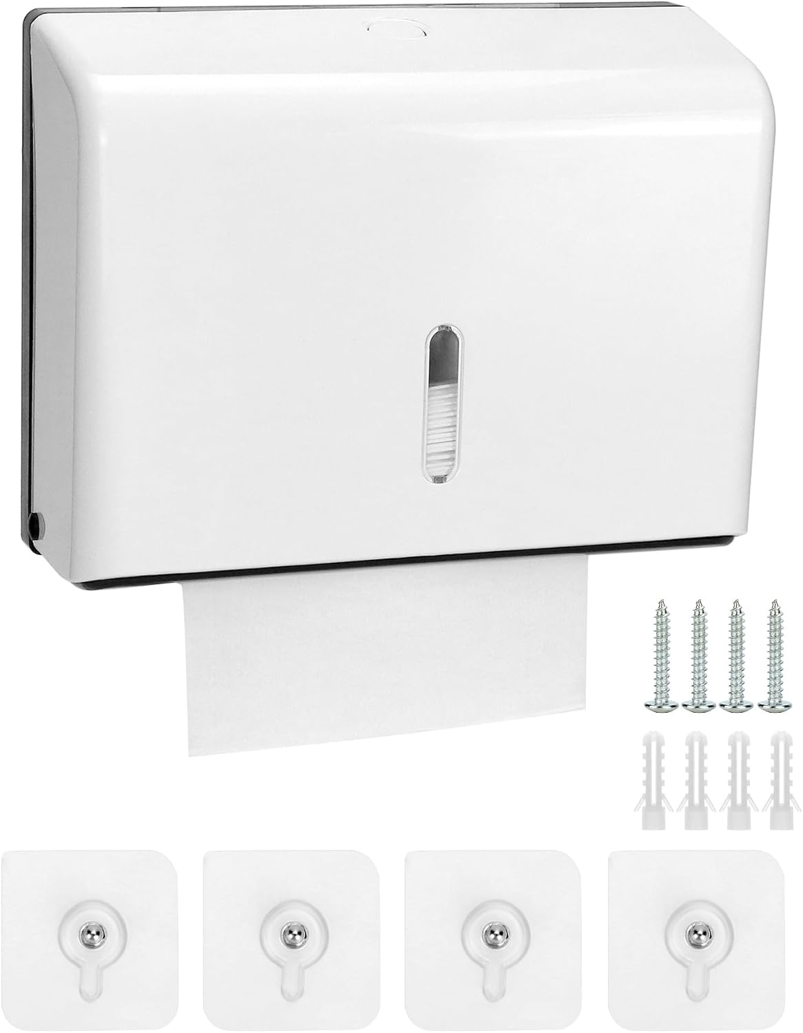 CHAUSSON Multifold hand towel dispenser, Wall-Mount Z Fold Paper Towel Dispenser for Hotel Resturant Office Home - Hold 200 paper Towels