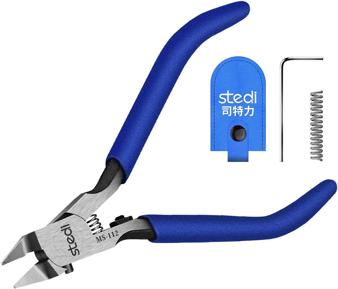 stedi Model Nipper, Ultra-Thin Double-Blades Nippers with Protective Case Model Hobby Making Tools for Gundam Repairing Plastic Model and Fixing