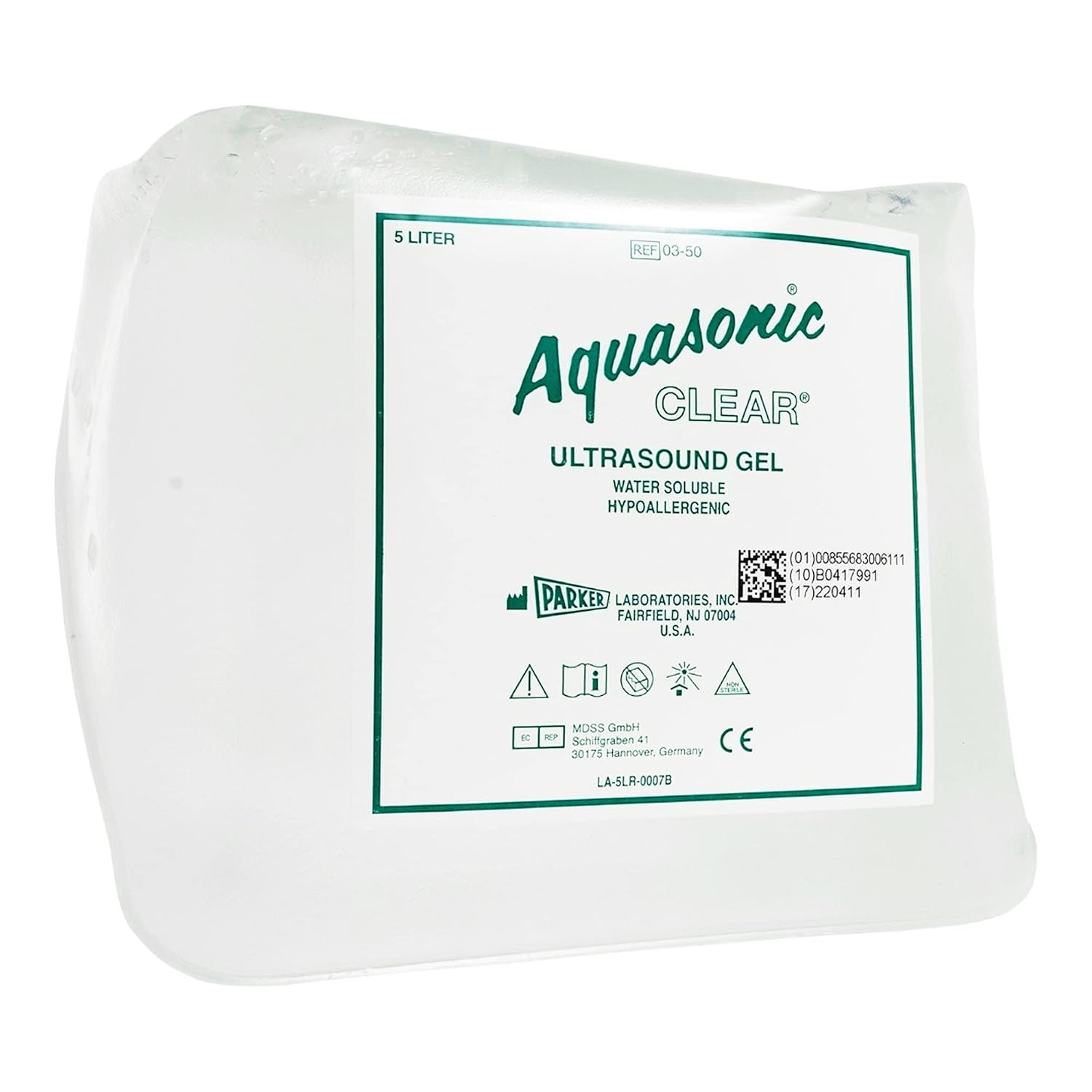 Parker W60693L5 Aquasonic Clear Ultrasound Gel, 5 Liter, 1 Count