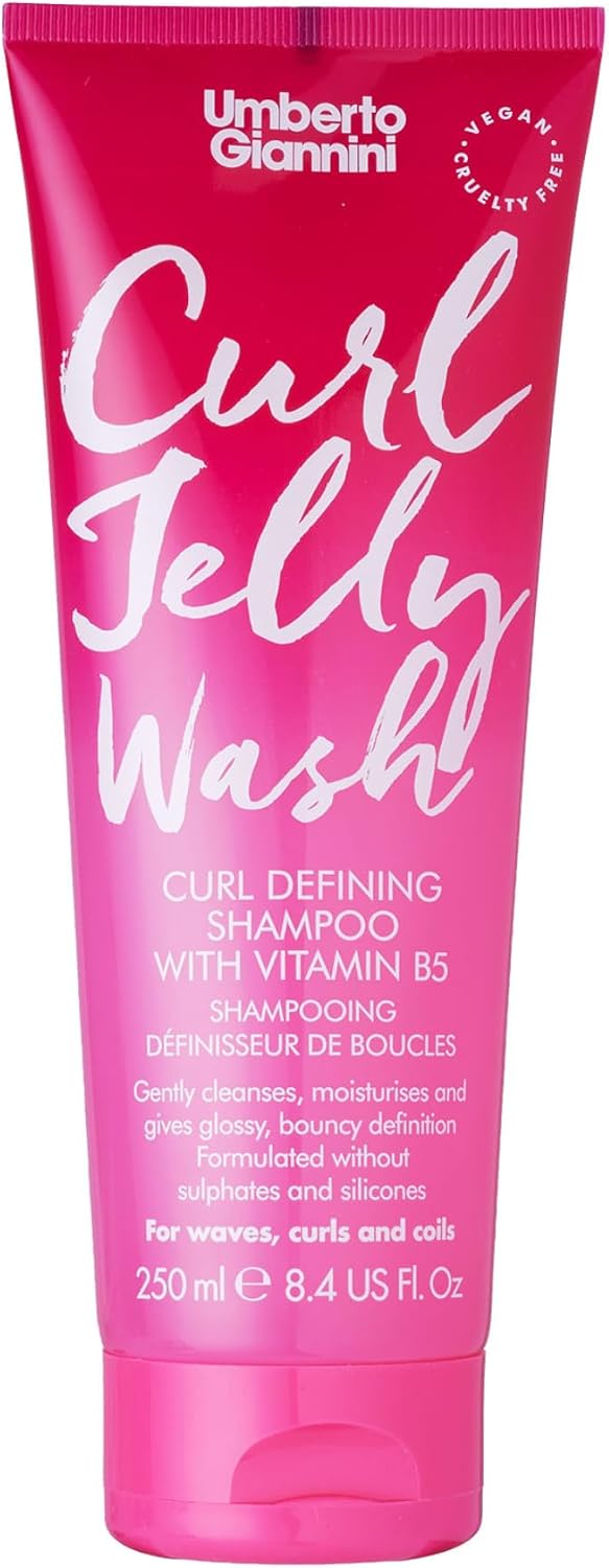 Umberto Giannini Curl Jelly Wash, Vegan, Cruelty Free, & Sulphate Free Shampoo for Curly or Wavy Hair,250ml