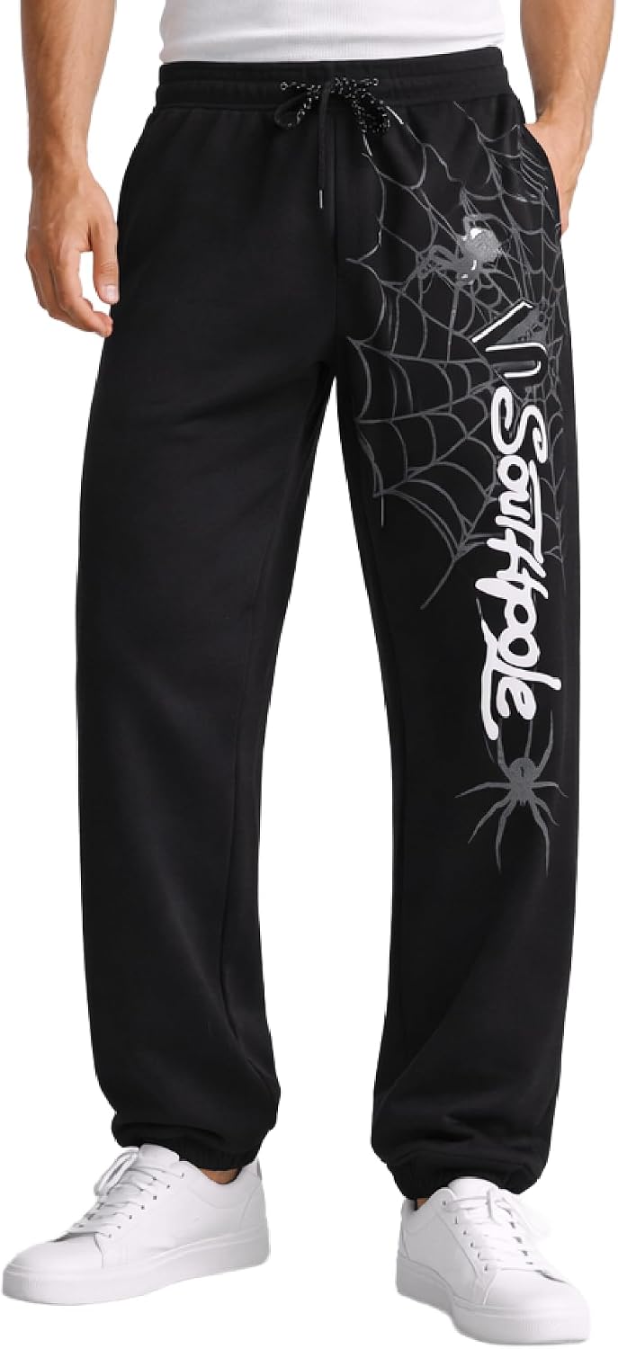 Southpole Mens Sweatpants - Athletic Performance Soft Fleece Sweatpants for Men - Open Bottom Mens Joggers with Pockets