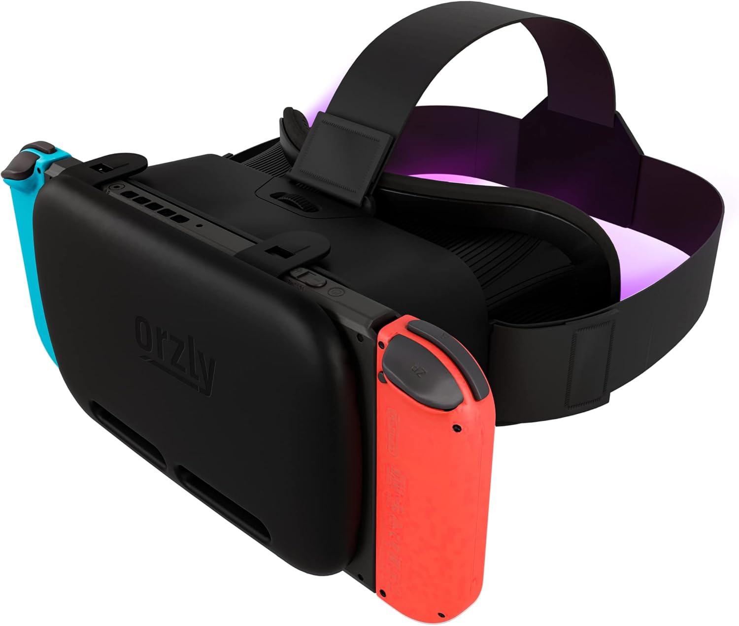 Orzly VR Headset Designed for Nintendo Switch & Switch OLED Console with Adjustable Lens for a Virtual Reality Gaming Experience and for Labo VR - Black - Gift Boxed Edition