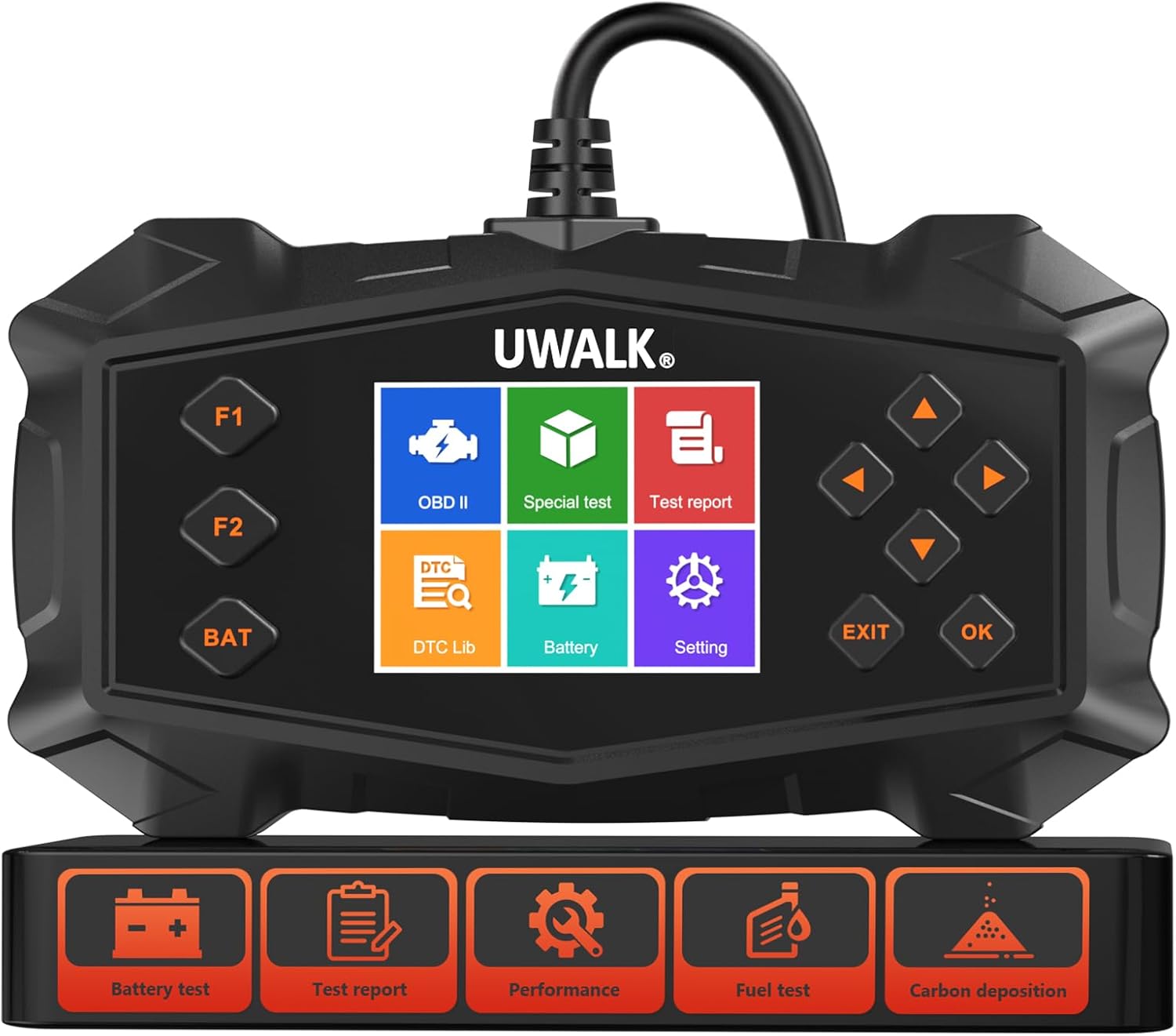 OBD2 Scanner Car Code Reader: Car Diagnostic Tool with Battery Health & Carbon Deposition Test - OBD Car Engine Light Fault Code Reader for Auto BMW Ford VW Audi Support Vehicles Performance Test