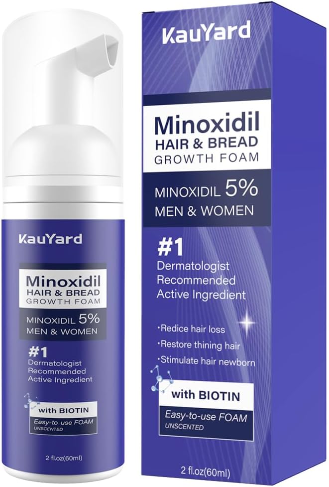 KauYard-Hair Growth Spray for Women and Men: Effective Anti-Hair Loss Treatment for Regrowth, Extra Strength Scalp Solution, Thicker, Stronger, and Longer Hair - 60ml