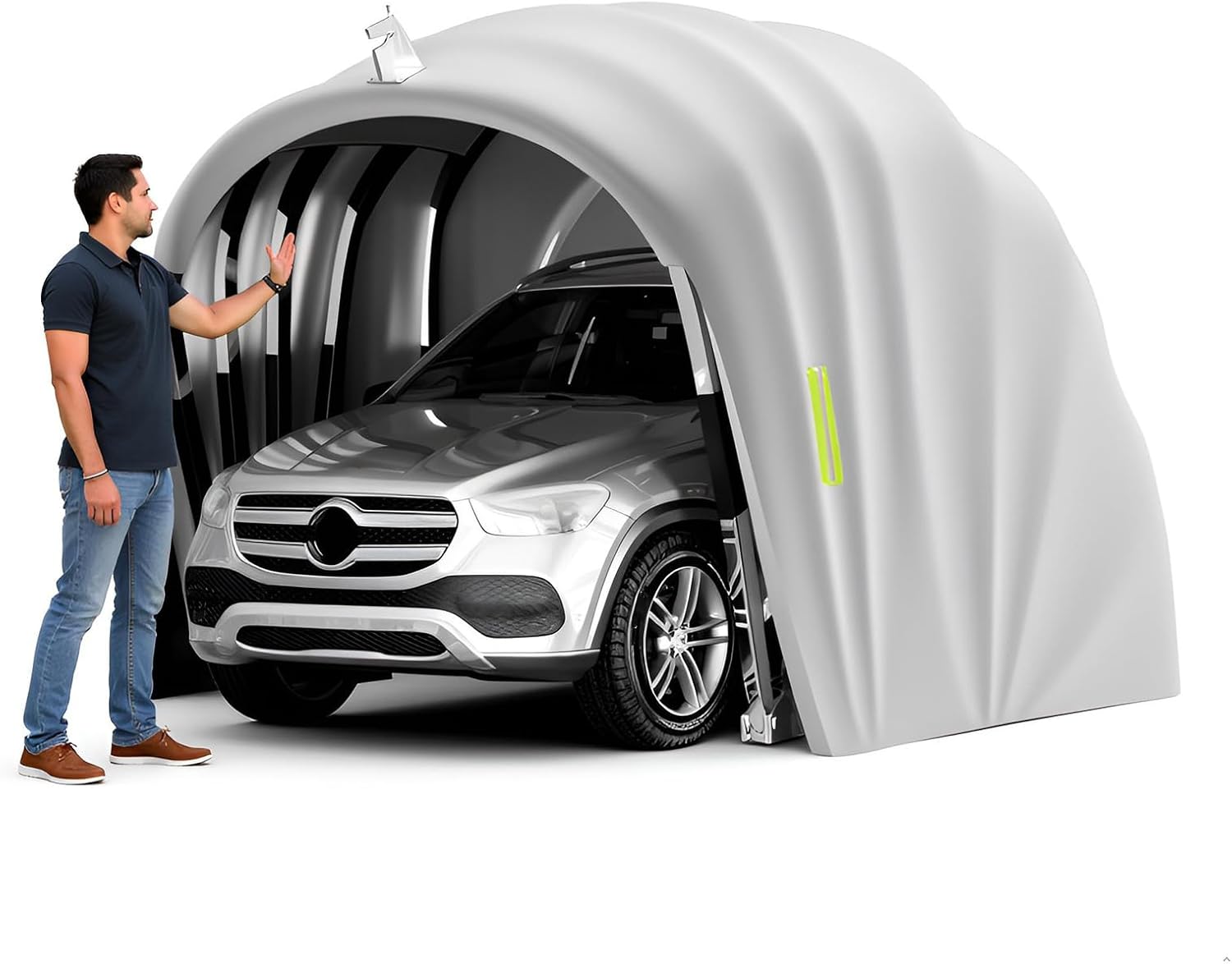 Portable Car Garage Shelter, Simple Outdoor Retractable Carport, All Weather Proof Durable Carport for Outdoor, Parking Lot, Cars, Motorcycle
