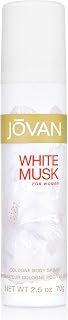 Jovan White Musk Body Spray, Enticing Body Spray for Women, Vegan Formula, 2.5oz
