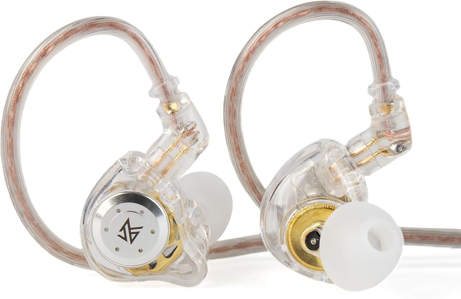 HiFi IEM for Gaming, KZ EDX PRO Gaming Earbuds, Clear Bass Sound Wired Gaming Ear Buds, 10mm Dual-Magnet Dynamic Driver in Ear Headphone for School Students Computer Phone (with mic, White)
