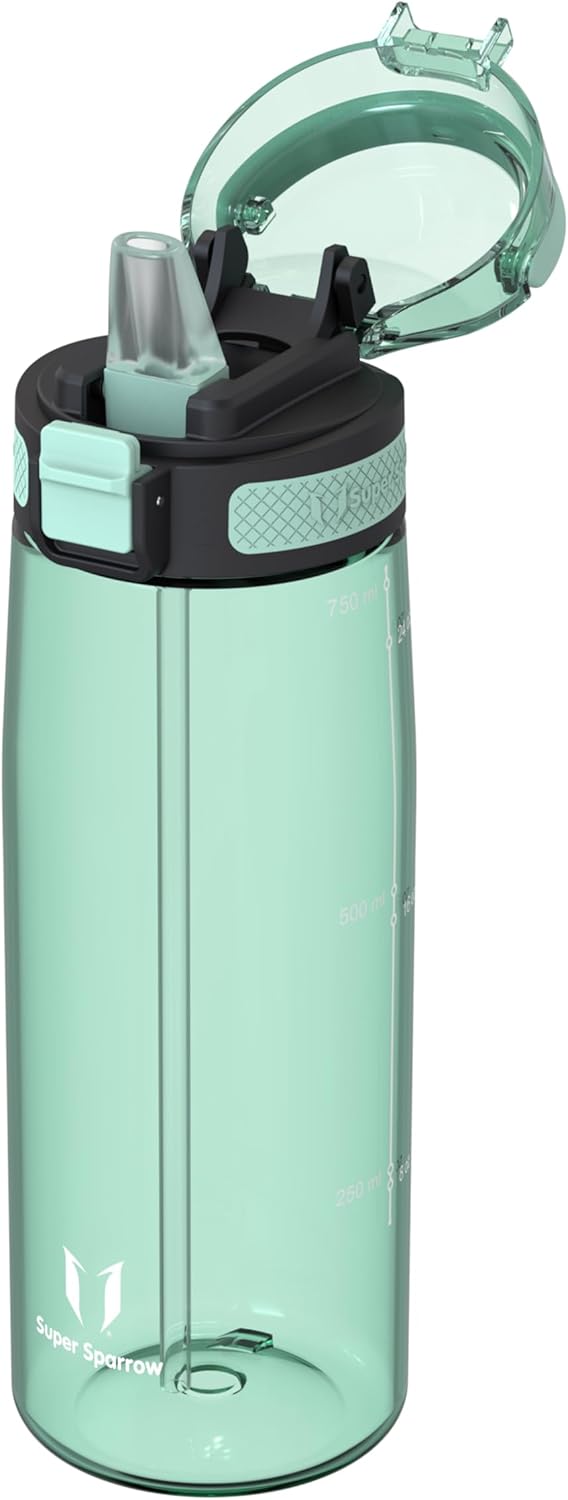Super Sparrow Water Bottle - 500ml, 750ml, 1L - TouchSip Bottle - BPA-Free, Non-Toxic, Eco-Friendly - Straw Tritan Bottles for Sports, Outdoors, Camping