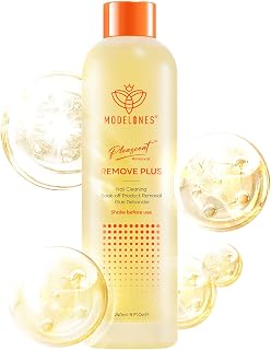 Modelones Nail Polish Remover PleaSCENT Ultra-Powerful Acetone Gel Nail Polish Remover Enriched with Jojoba Oil Nails Removes for Nail Glue Acrylic Dip Powder Nails Remover for Home Salon(8 FL.Oz.)