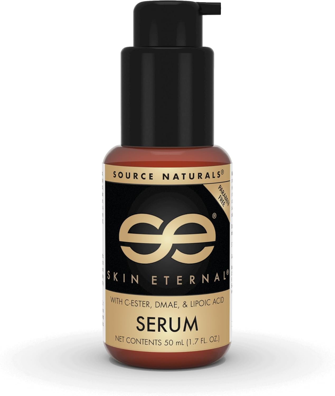 Source Naturals Skin Eternal Serum - Moisturizing Lotion with C-Ester, DMAE, & Liopic Acid- 1.7 Fluid oz