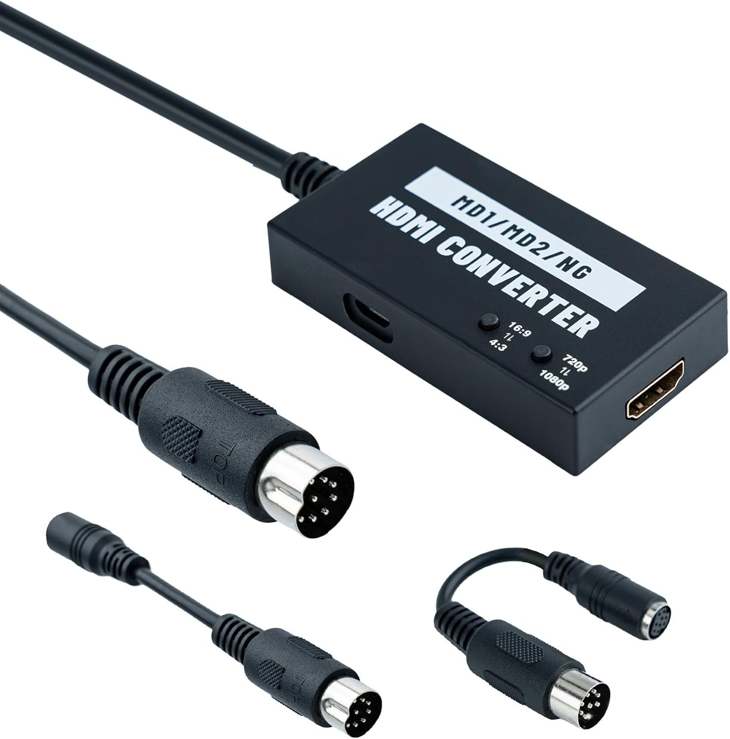 Mcbazel SEGA Megadrive 1080p HDMI Adapter for Mega Drive 1/Mega Drive 2/NEOGEO, Aspect Ratio Switch for 16:9 or 4:3