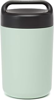 Goodful Stainless Steel Food Jar, Double Wall Vacuum Sealed Insulated Food Storage Container with Carry Handle Lid, 16-Ounce, Sage