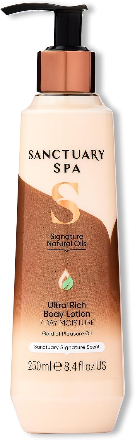 Sanctuary Spa Signature Natural Oils Body Lotion, No Mineral Oil, Cruelty Free and Vegan Body Moisturiser for Dry Skin, 250ml