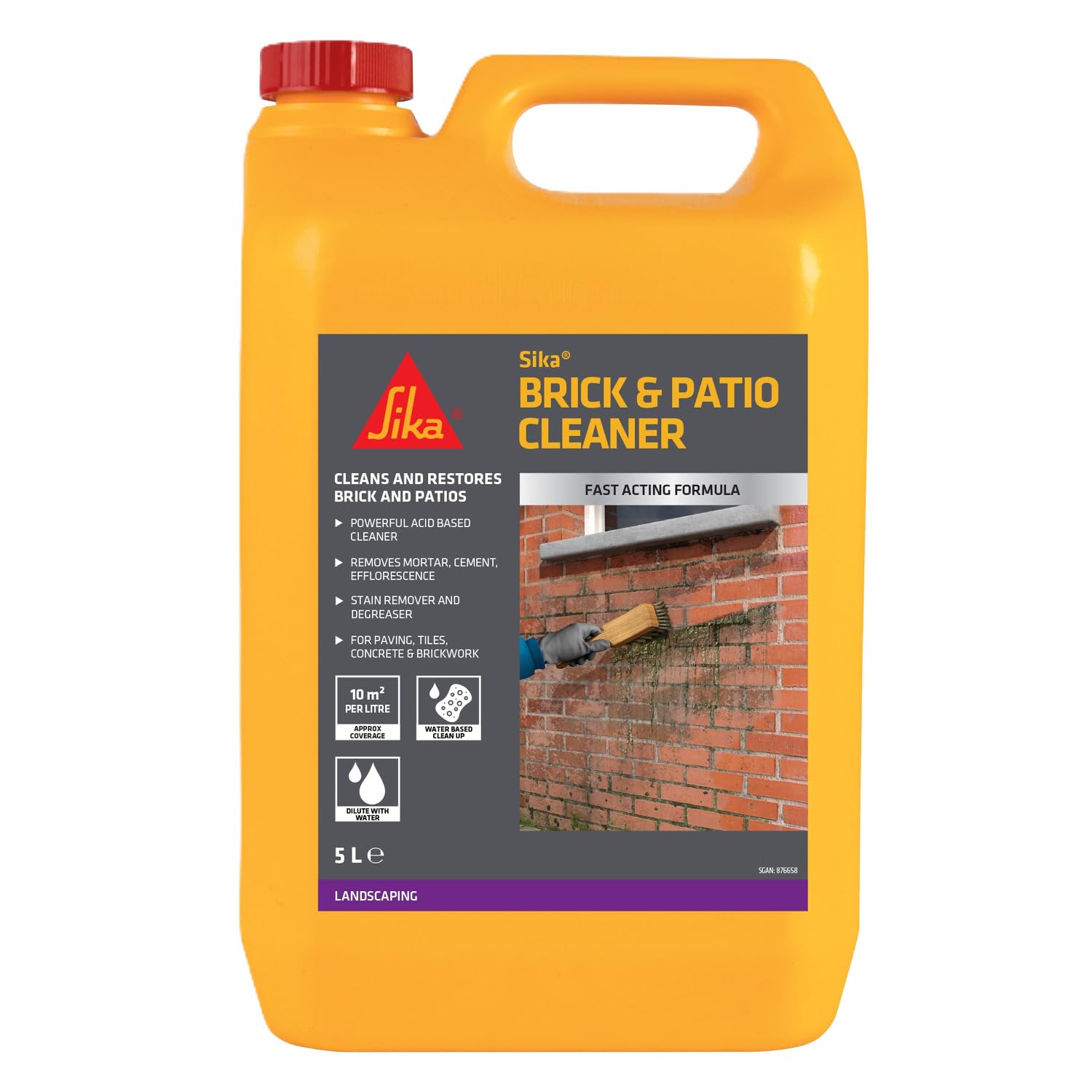 Sika Brick & Patio Cleaner High Strength Brick and Patio Cleaner, 5 Litre