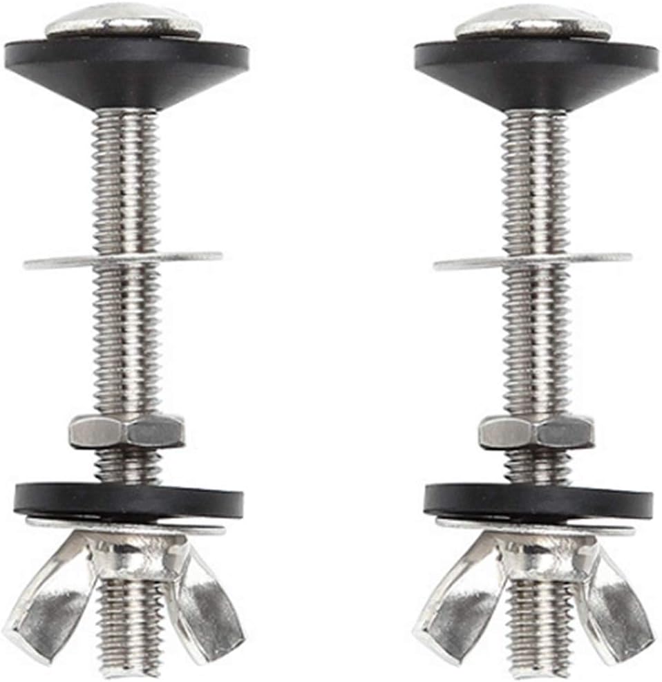 Juliyeh 2 Pcs Toilet Tank Bolts Toilet Tank Fixing Kit Stainless Steel Toilet Close Coupling Toilet Cistern Bolts for Toilet Close Coupled Toilet Kit