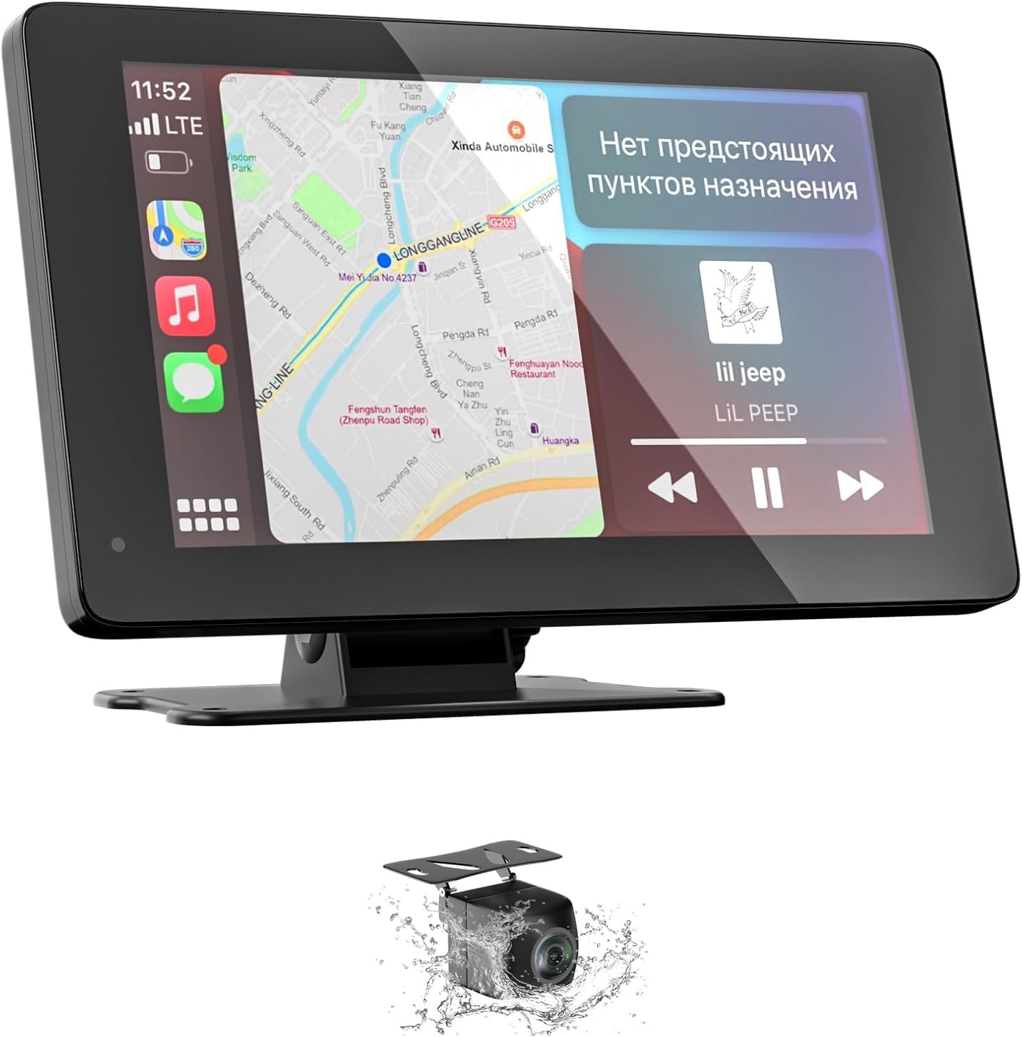 7" Wireless Portable Car Play Screen for Apple CarPlay & Android Auto,Portable Touch Screen GPS Navigation for Car,Car Audio Receivers with Bluetooth,Airplay,AUX,Screen Backup Camera