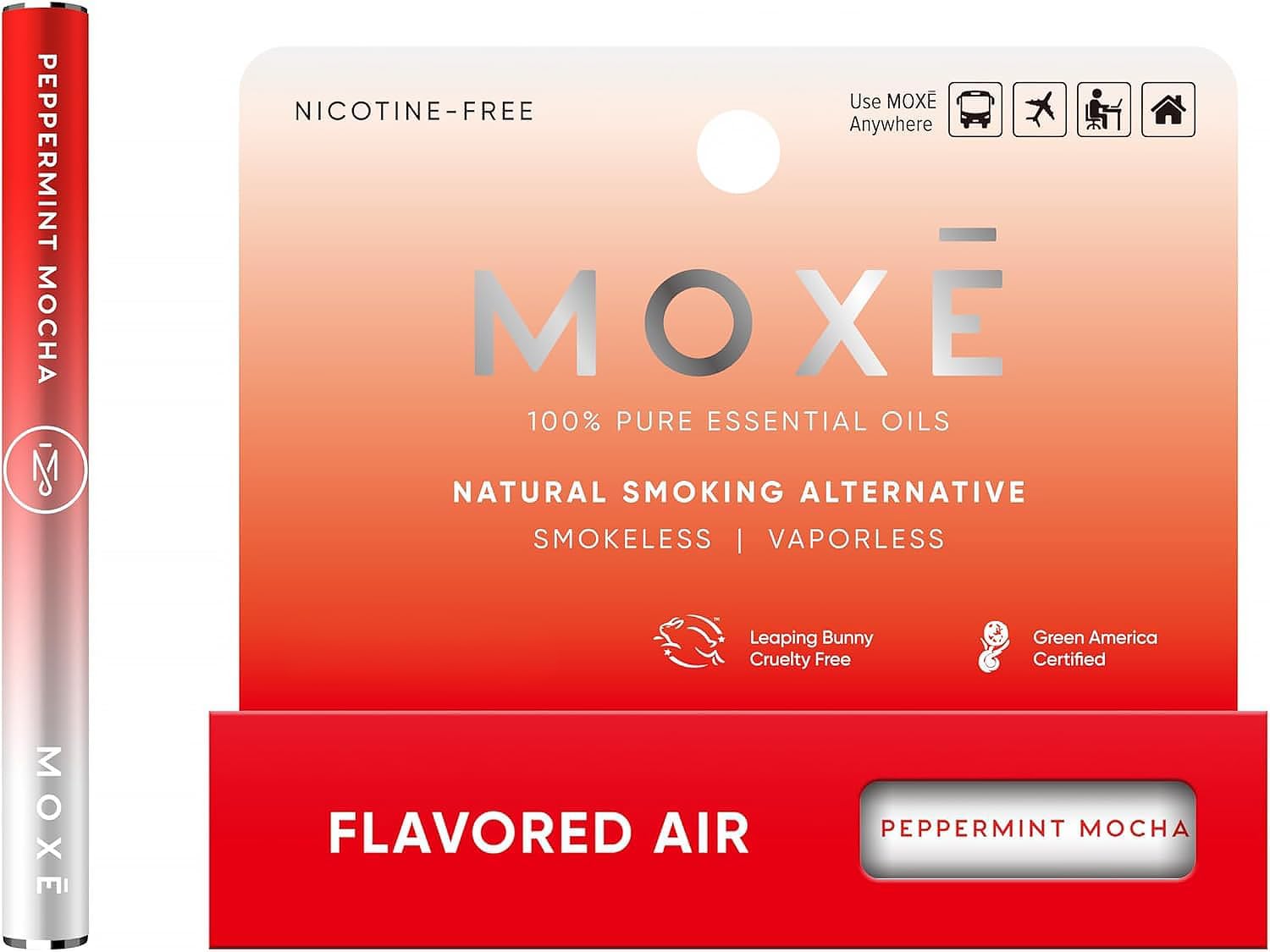 MOXE Natural Mochamint Smokeless Inhaler, Non-Electric Craving Relief, 1 PK