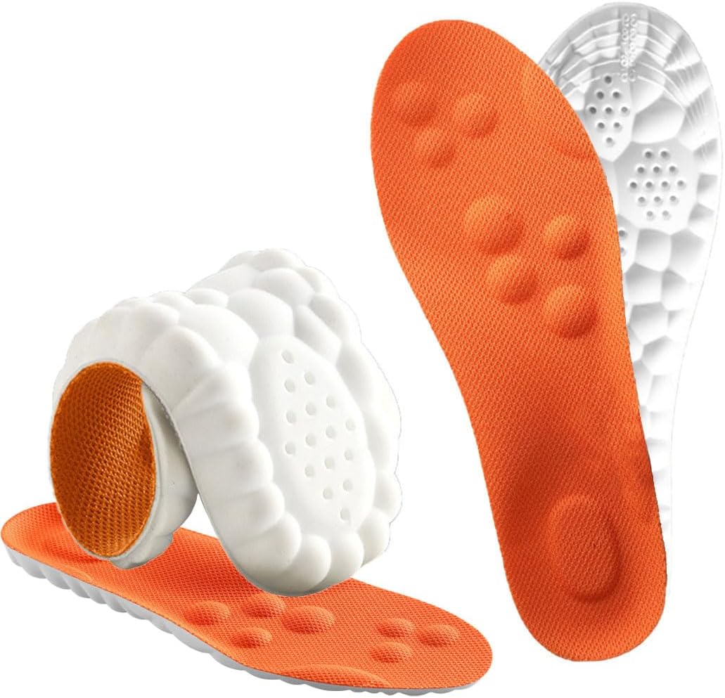 Roofo Cloud Like Soles for Men and Women Men's Comfortble Shoe Steppers Insoles Inserts Memory Foam Insoles with Arch Support (US-Men-6.5-11)