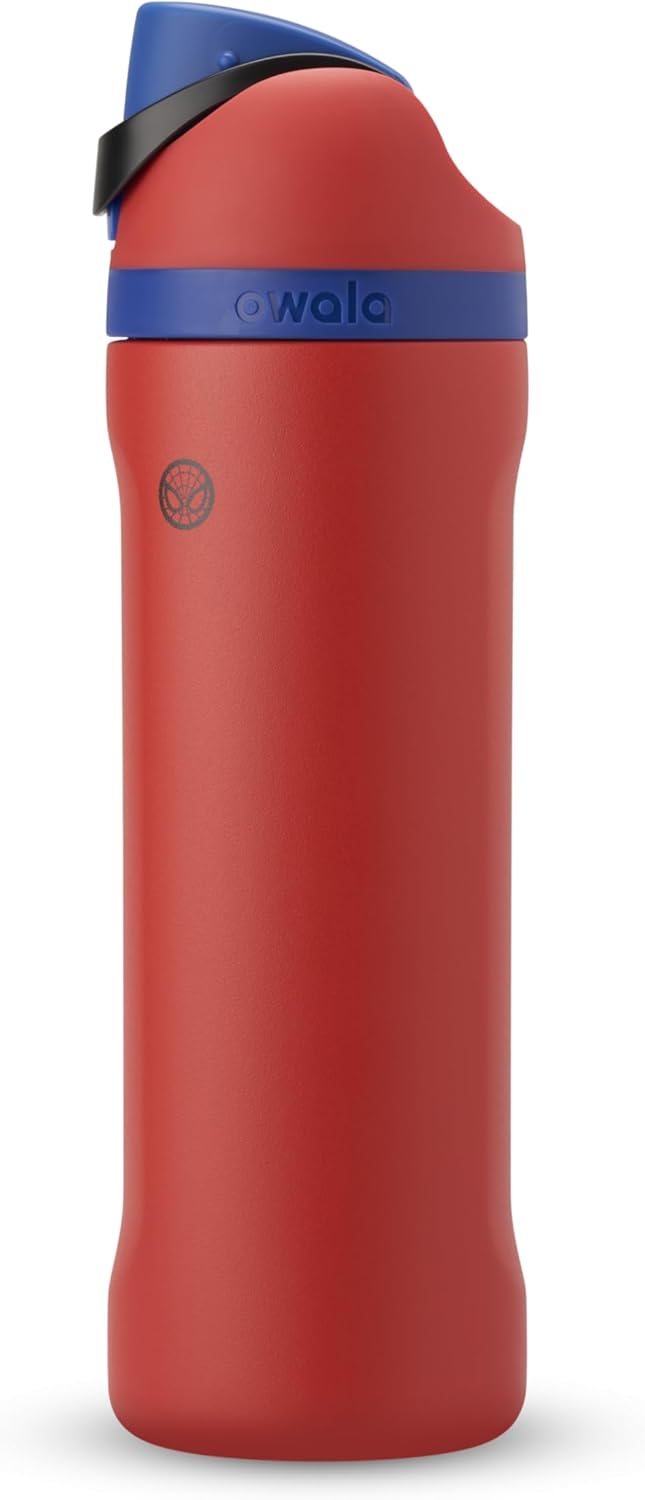 Owala Marvel FreeSip Insulated Stainless Steel Water Bottle with Straw for Sports and Travel, BPA-Free Sports Water Bottle, 24 oz, Spiderman