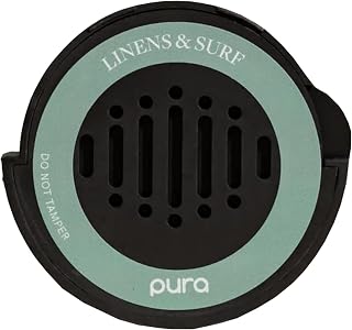 Pura Car Scent Refill - Fragrance for Pura Car Diffuser - Clean & Safe Luxury Diffuser Scent - Long-Lasting Fragrance for 30 Days of Aroma - Must-Have for Car - Linens & Surf