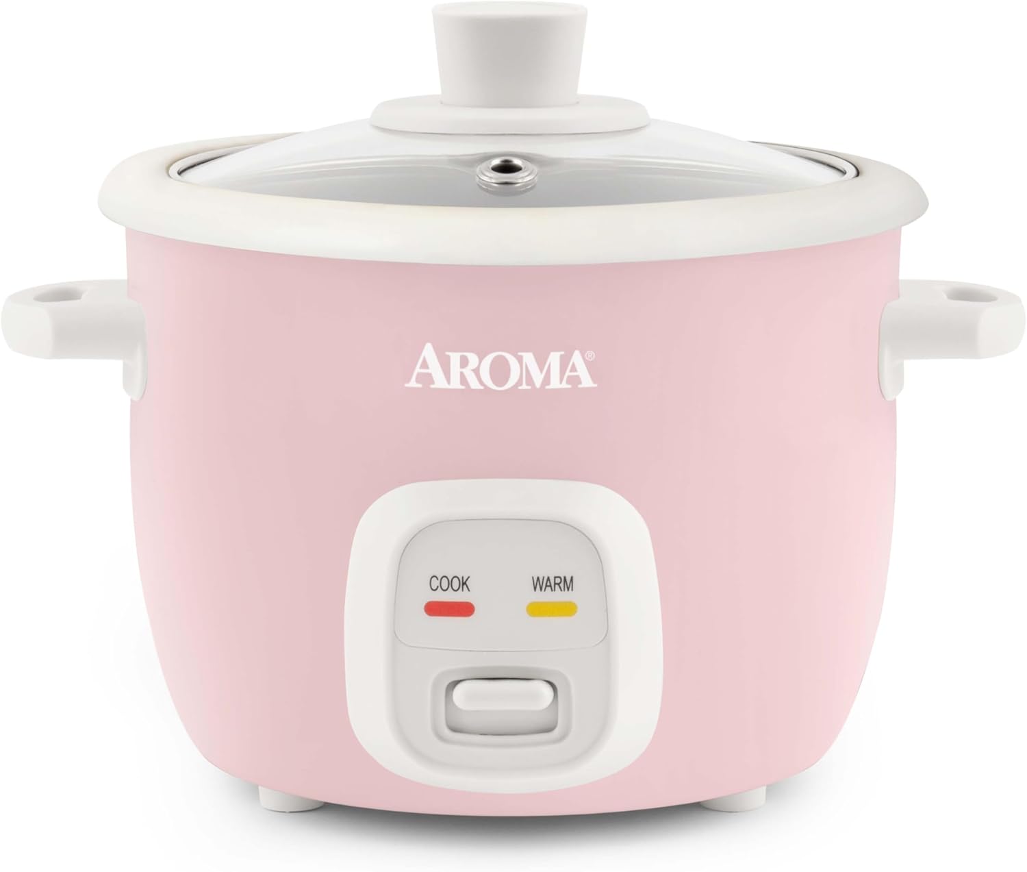 AROMA® Mini Rice Cooker, 2-Cup (Uncooked) / 4-Cup (Cooked), Grain Cooker, Soup Maker, Oatmeal Cooker, Auto Keep Warm, 1 Qt, Pink, ARC-302NGP