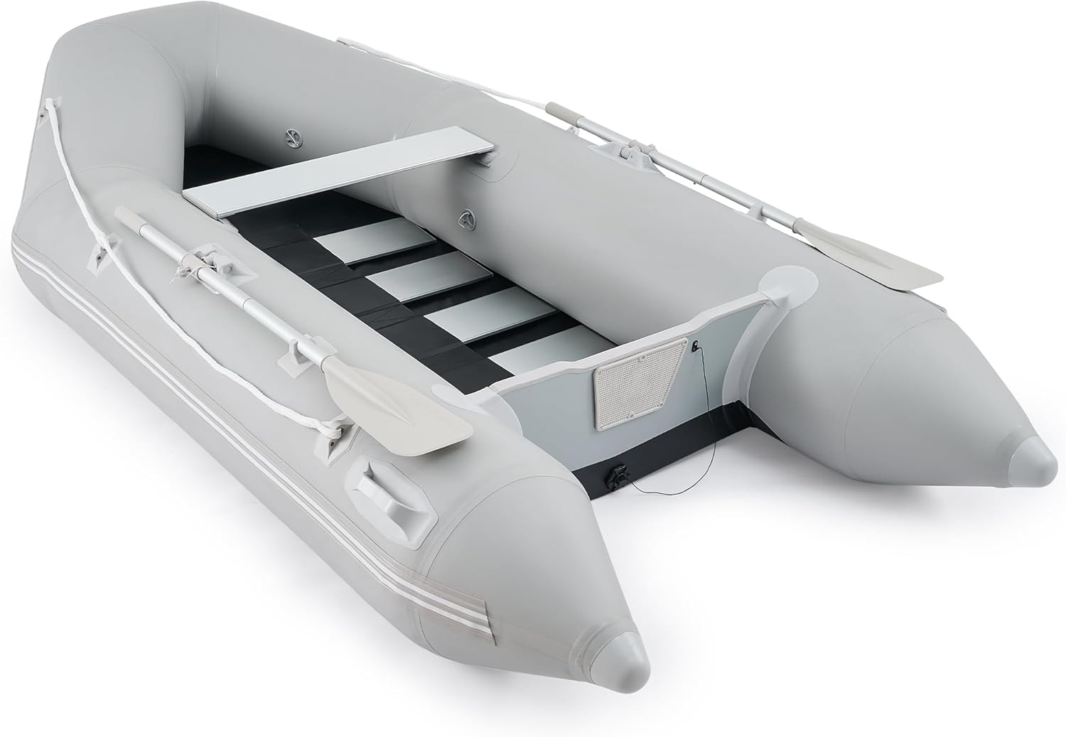 CO-Z 10ft Inflatable Boat with Aluminum Alloy Floor - 4 Person Portable Dinghy for Fishing, Touring & Sports | Heavy-Duty Inflatable Raft & Kayak for Adults