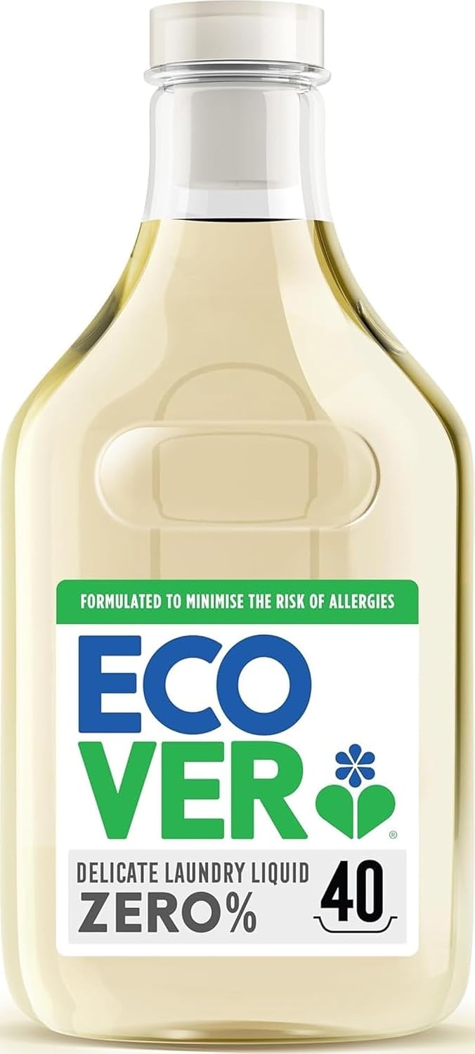 Ecover Zero Non-Bio Laundry Liquid, Sensitive Skin, 40 Washes, 1.43L