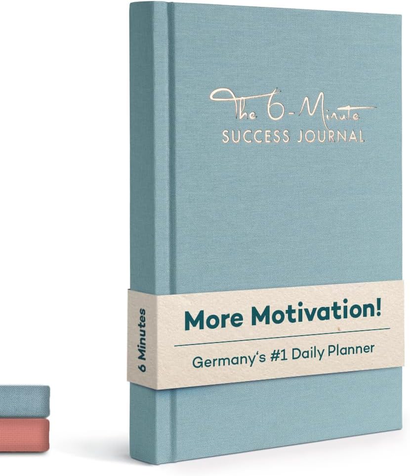 6-Minute Diary Success Journal - The #1 Manifestation Journal for more Motivation & Success - Undated Organizer Planer 2026 - More Focus & Mindfulness through Journaling